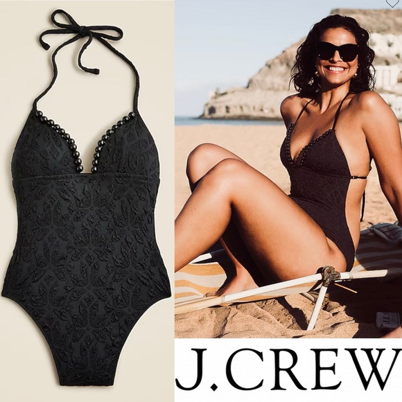 J. Crew Cloque One-Piece Swimsuit